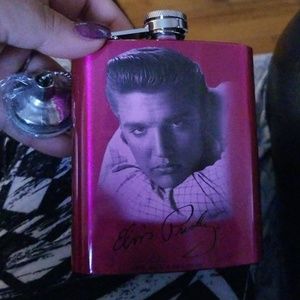 elvis presley 7 oz steel flask